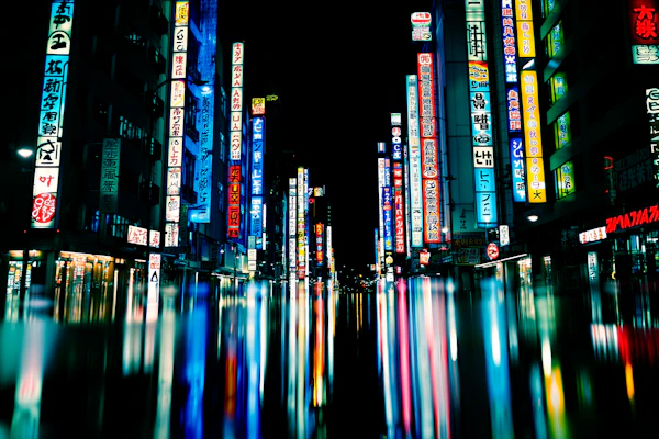 Neon Urban Nightscape