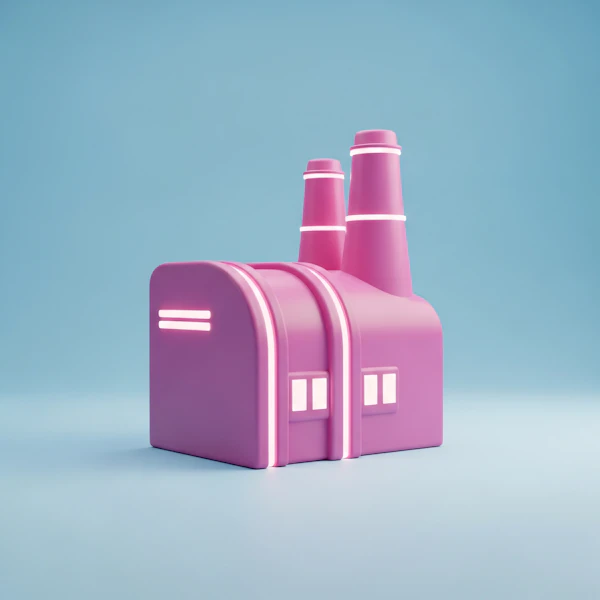 Futuristic Pink Factory