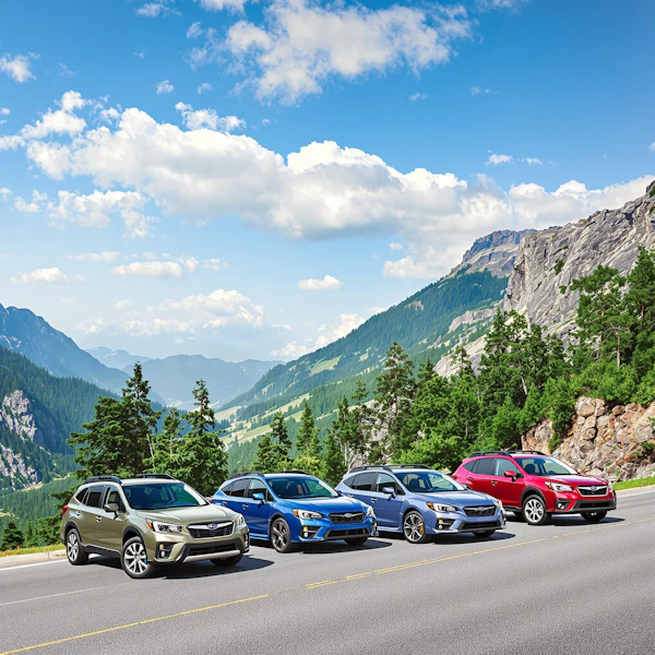 SUVs on Mountain Road