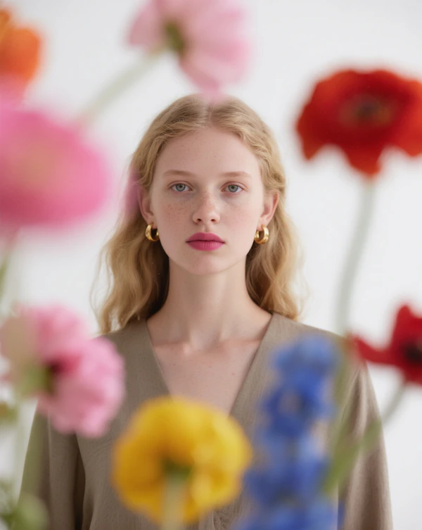 Portrait with Flowers