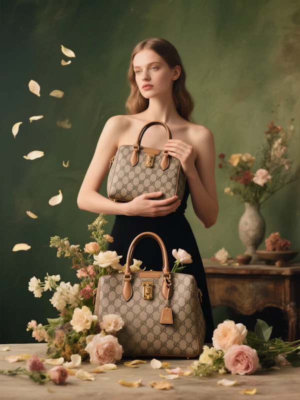Elegant Woman with Handbag