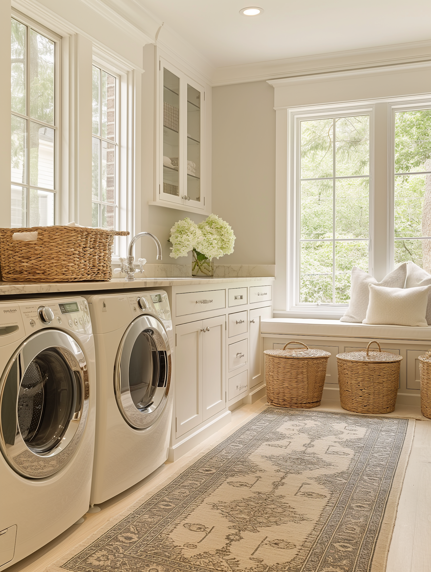 Serene Laundry Room Interior