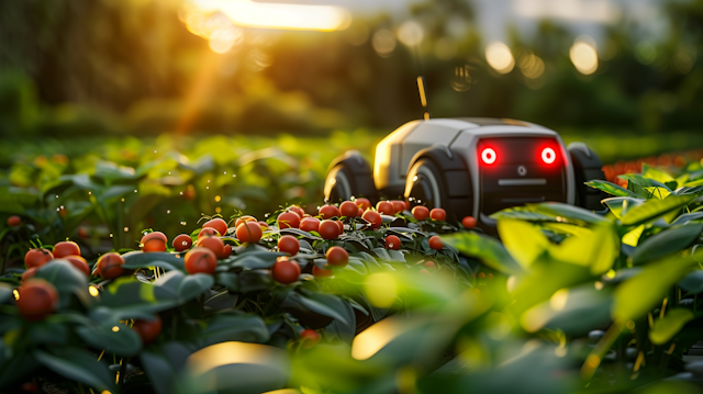 Agricultural Robot in Tomato Field