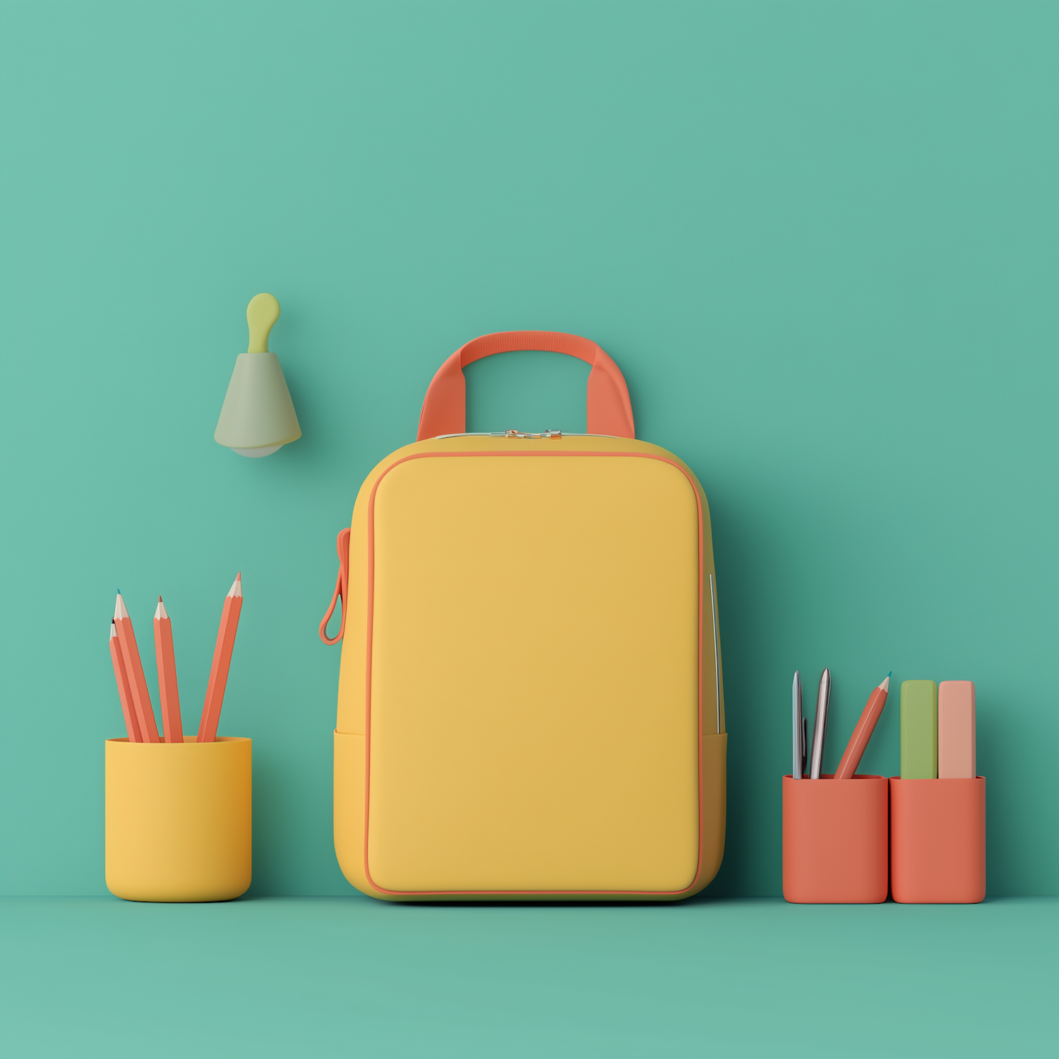 Organized School Supplies and Backpack