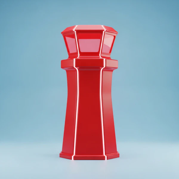 Modern Red Lighthouse