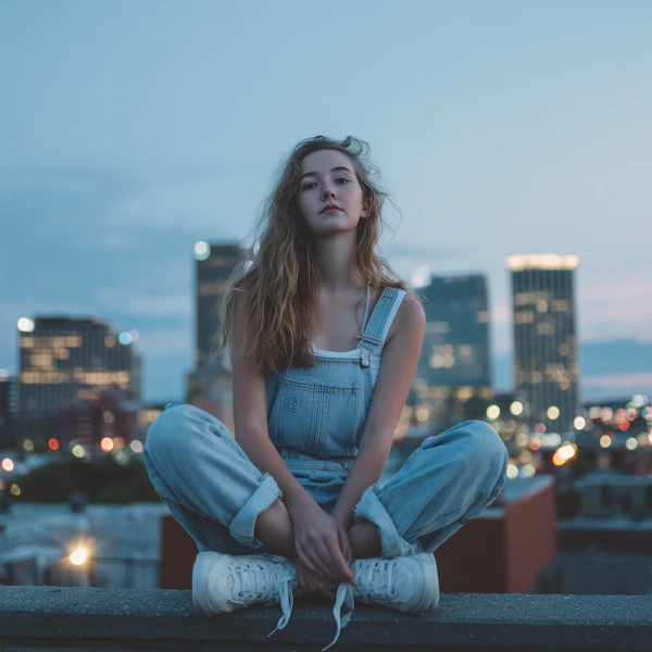 Twilight Rooftop Portrait