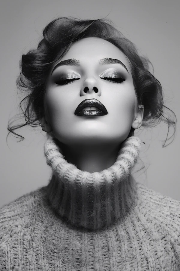 Serene Monochrome Portrait