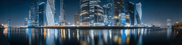 Modern Cityscape at Night