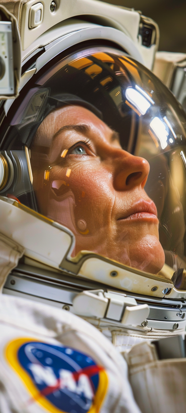 Close-Up of Female Astronaut