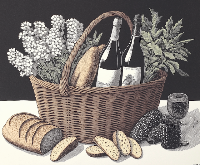 Picnic Still Life Illustration