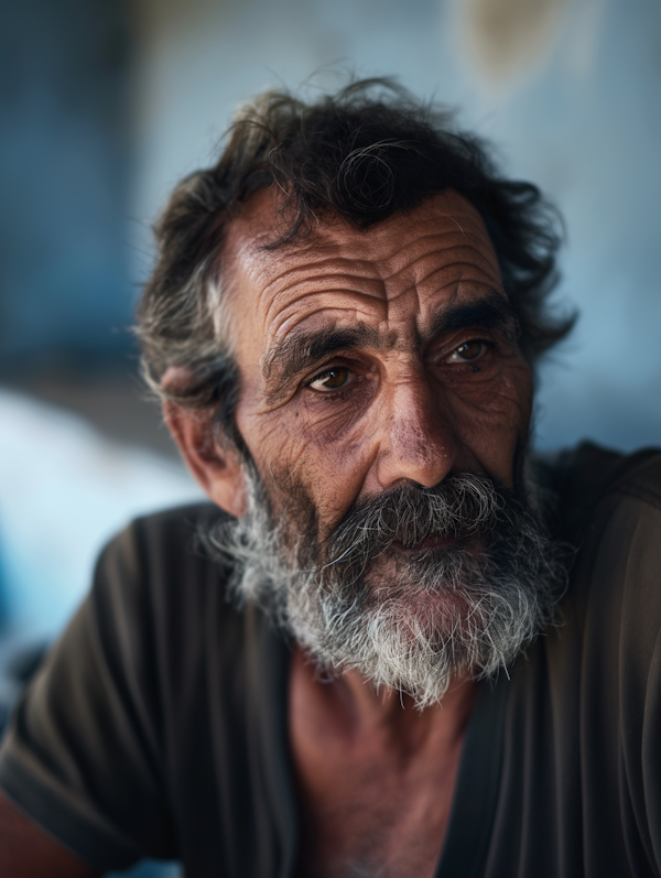 Portrait of an Older Man with Expressive Face