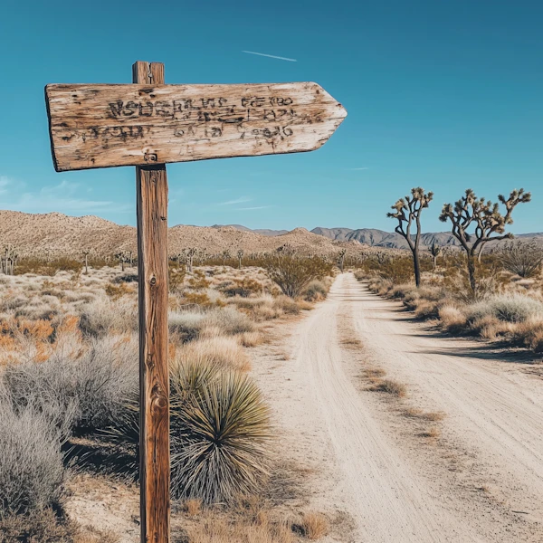 Rustic Desert Signpost