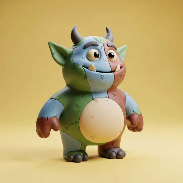 Colorful Monster Figurine
