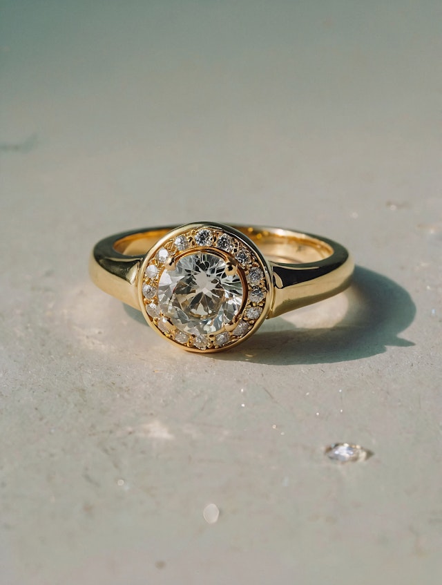 Elegant Gold Diamond Ring