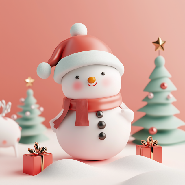 Festive Snowman Scene