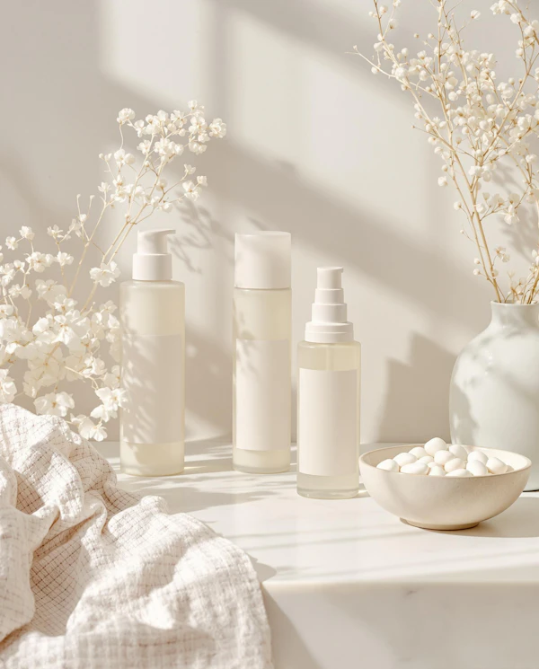 Minimalist Skincare Scene
