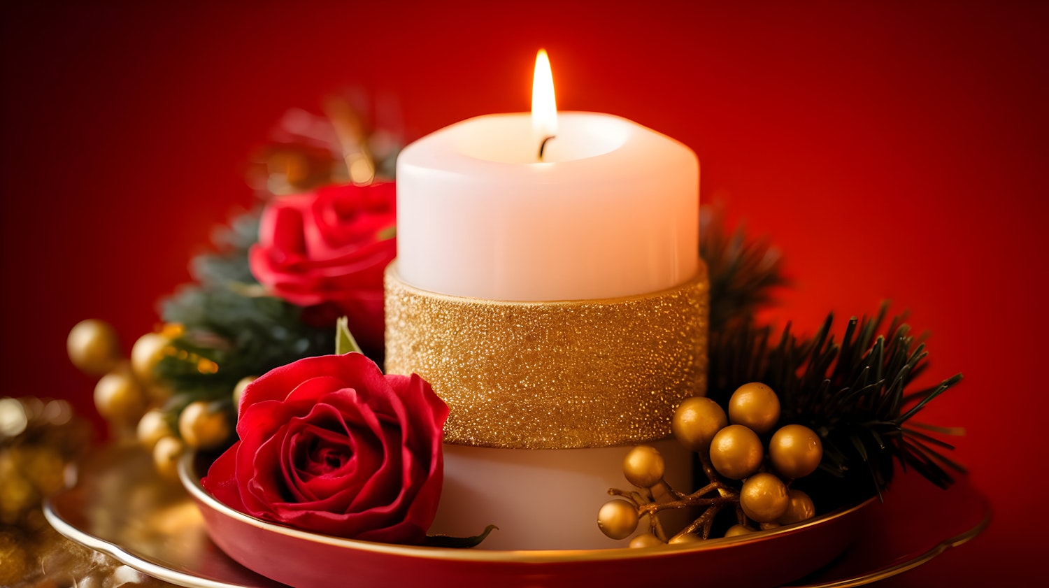 Festive Candle Arrangement