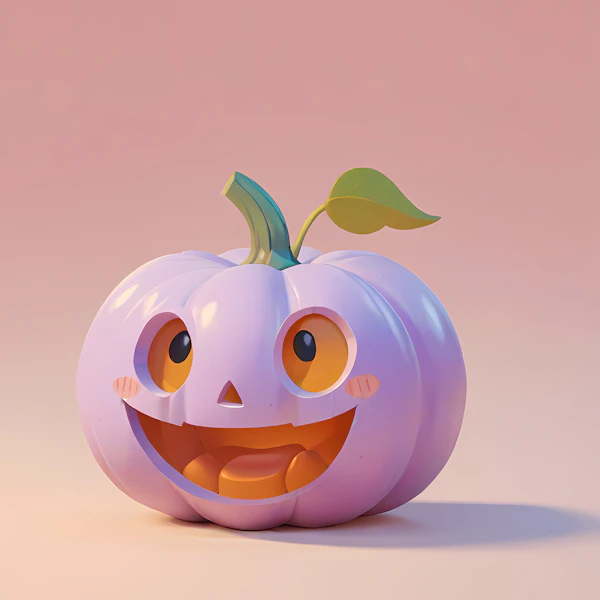 Whimsical Cartoon Pumpkin
