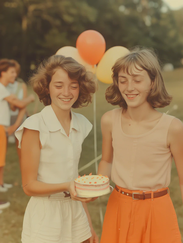 Joyful Birthday Celebration Outdoors