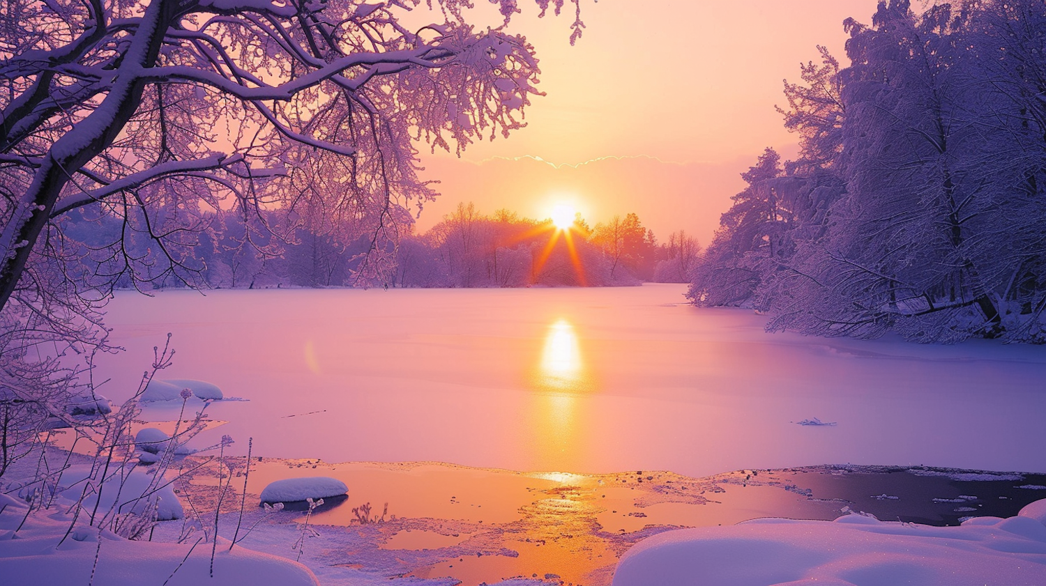 Winter Sunset Serenity