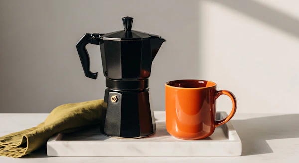 Espresso Maker and Mug