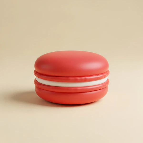 Red Macaron Close-Up
