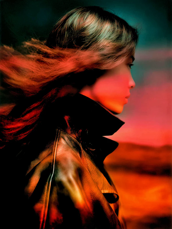 Fiery Profile Portrait