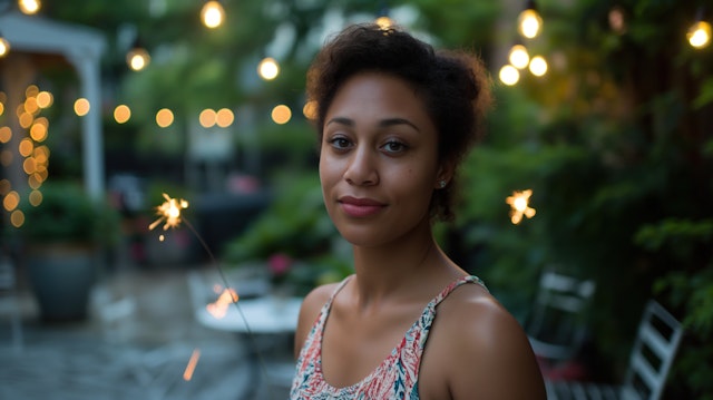 Serene Outdoor Evening Portrait