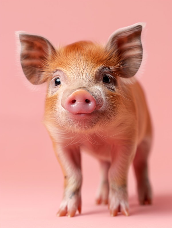 Close-up Portrait of a Piglet