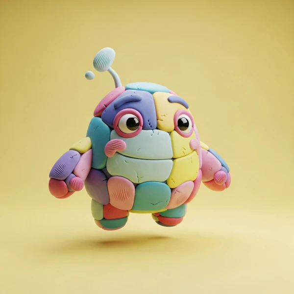 Pastel Robot Character