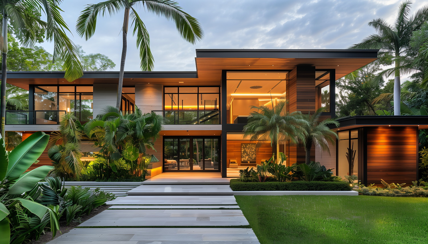 Modern House at Twilight