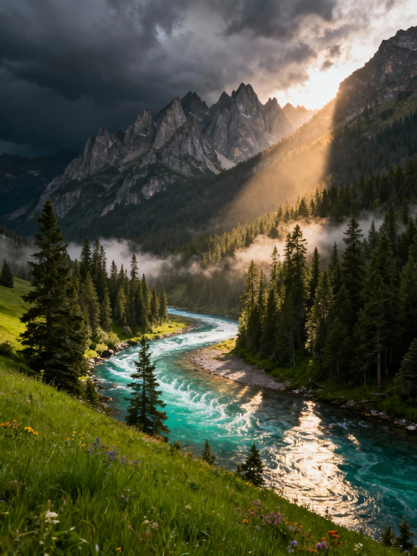 Serene Mountain Vista