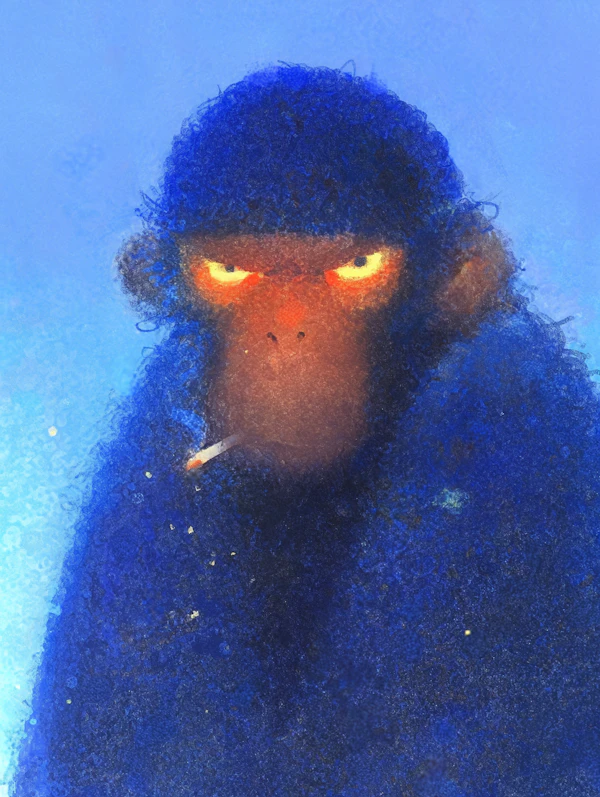 Intense Chimpanzee Portrait