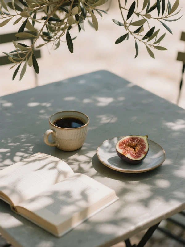 Serene Outdoor Table Scene