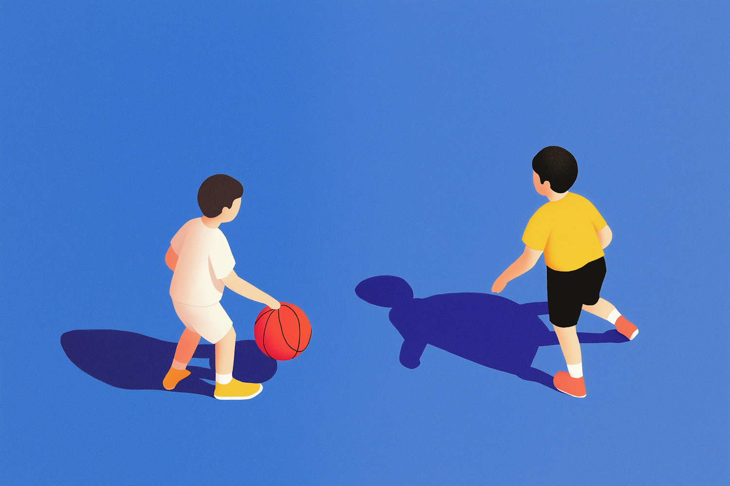 Children Playing Basketball