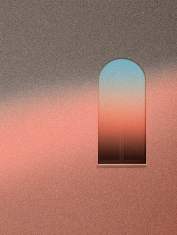 Gradient Arched Window