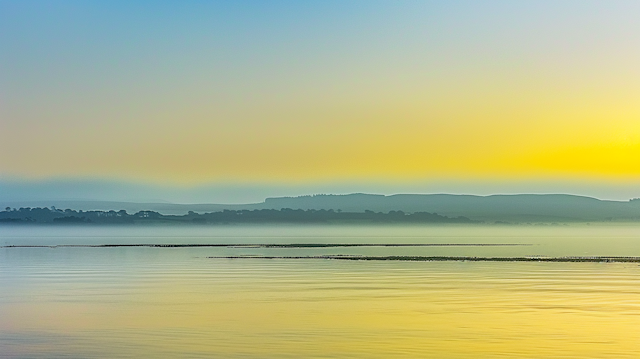 Serene Landscape at Sunrise/Sunset