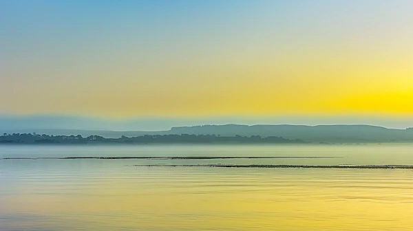 Serene Landscape at Sunrise/Sunset