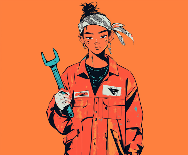 Confident Woman Mechanic