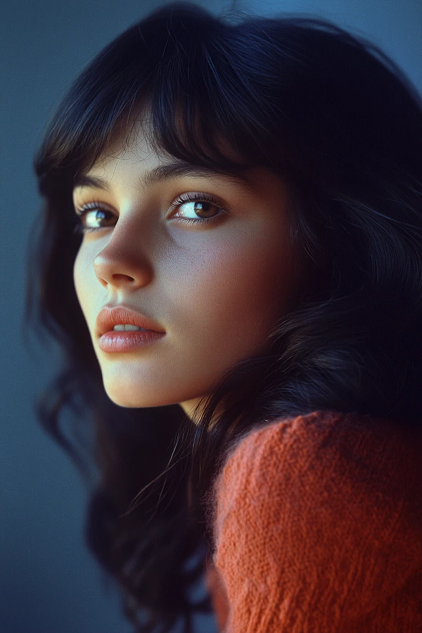 Contemplative Portrait of a Young Woman