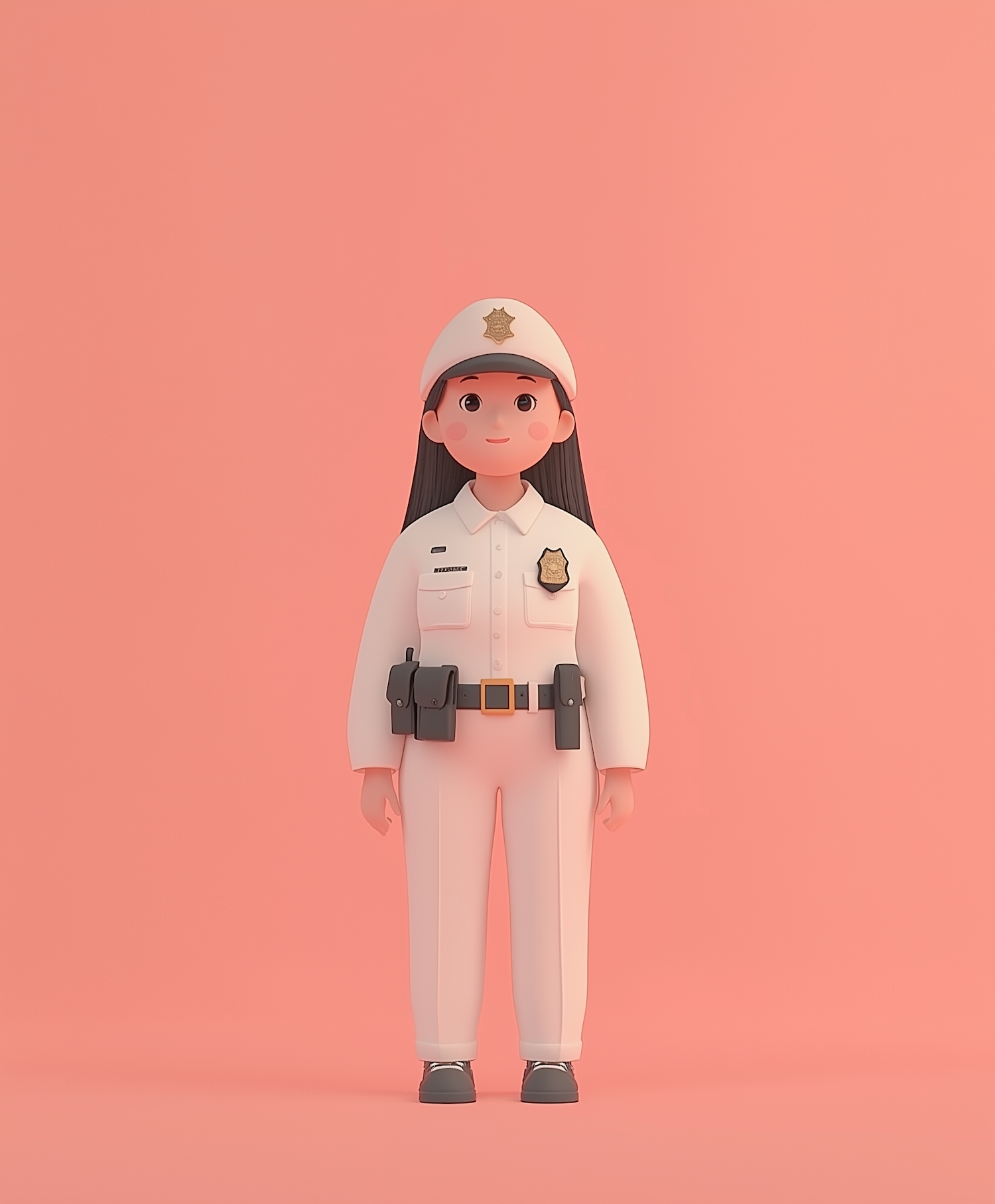 Childish Charm Police Officer Illustration