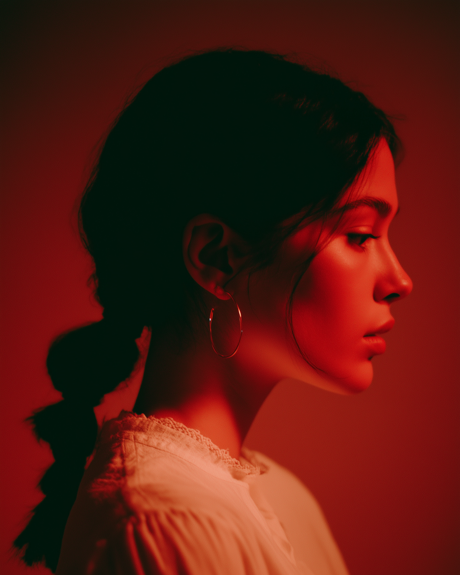 Woman in Red Lighting