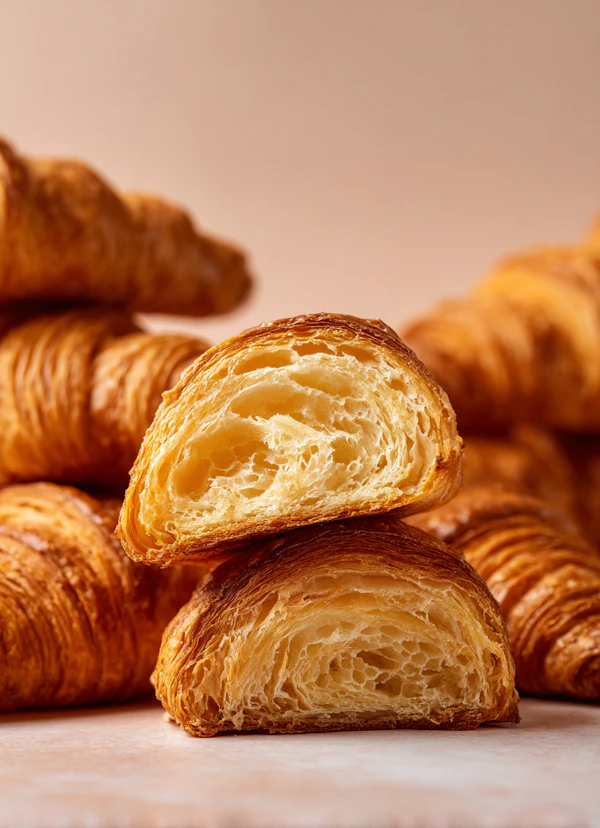 Golden Croissants Display