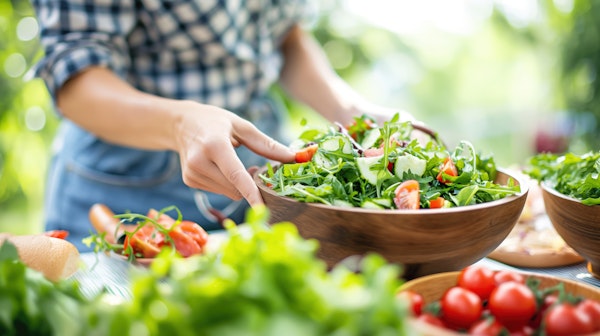 Fresh Salad Preparation