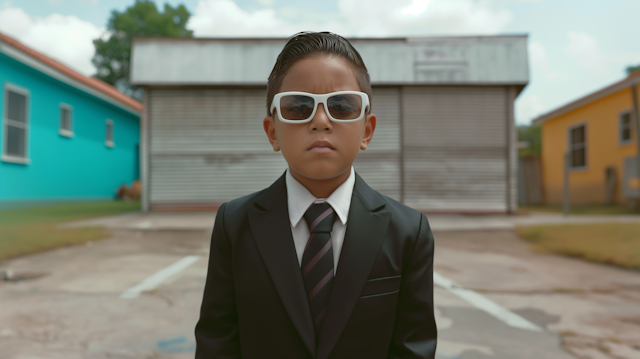 Young Boy in Urban Setting