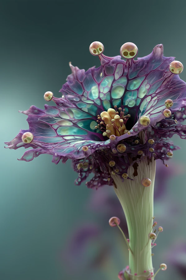 Surreal 3D Flower Art