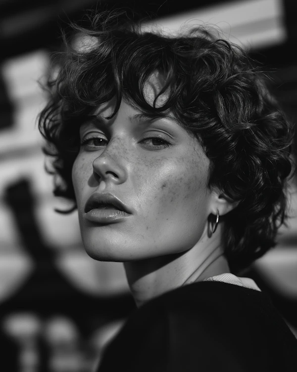 Black-and-White Portrait