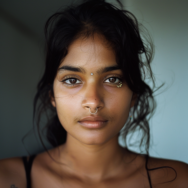 Portrait of a Serene Young Woman