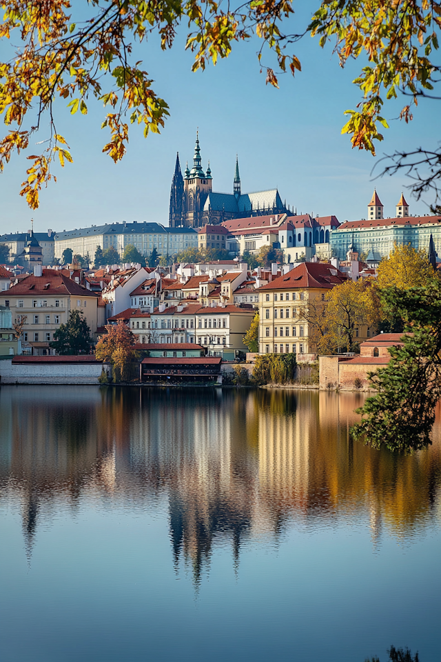 Serene Cityscape Reflection