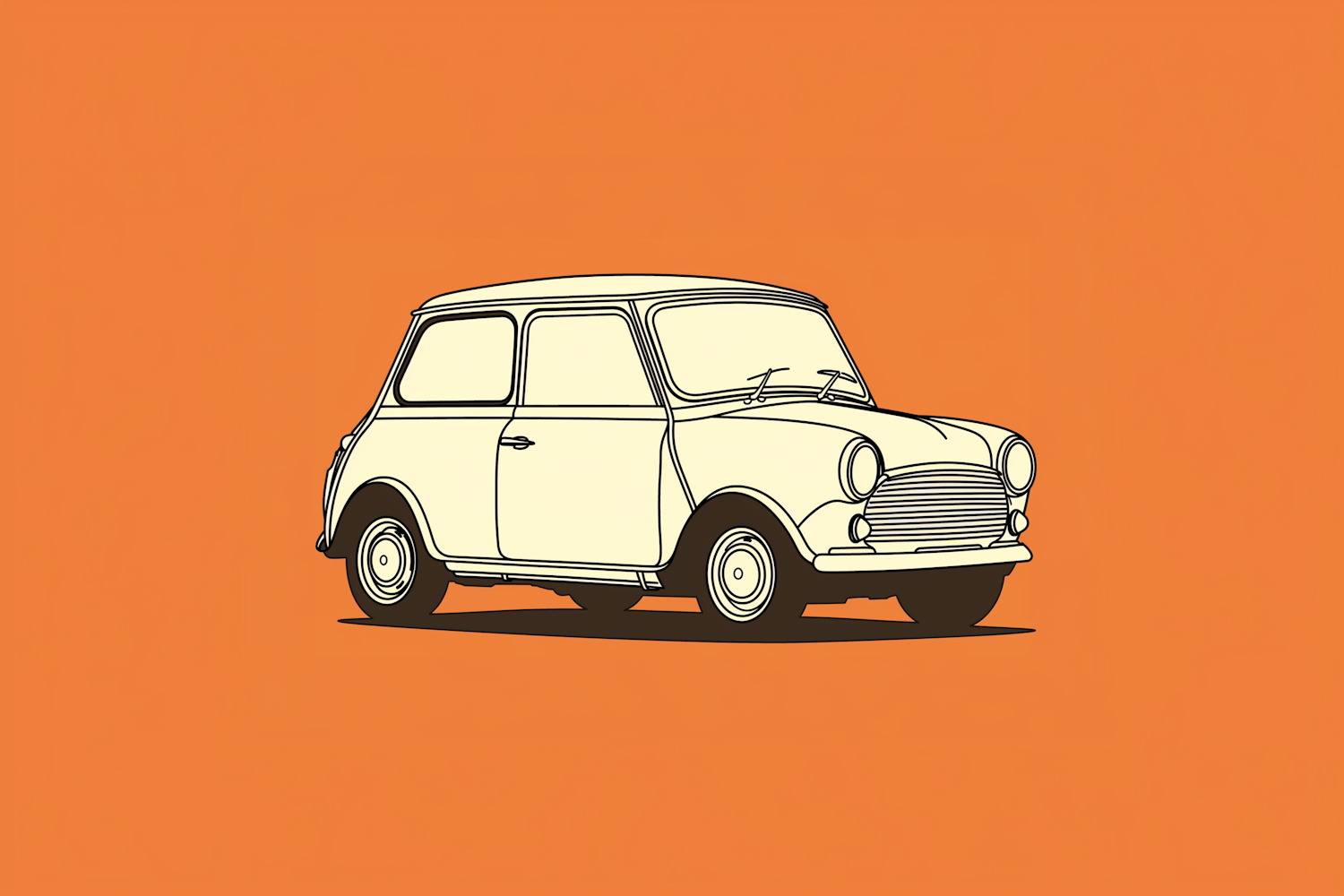 Classic Mini Car Illustration